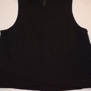 Banana Republic Black Structured Top with Zipper